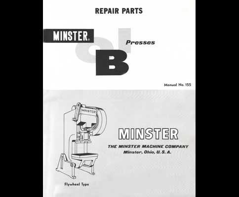 Minster Repair Parts Flywheel Type OBI Manual No. 155