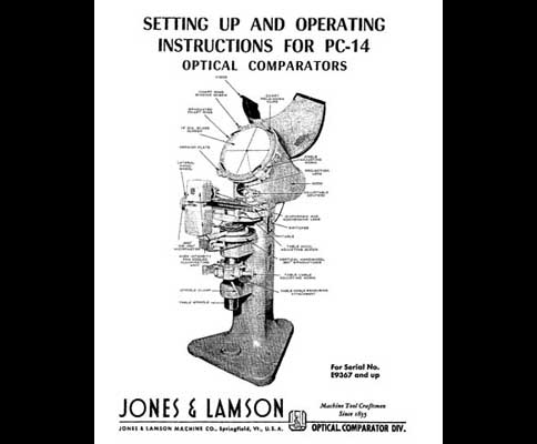 Jones & Lamson PC 14 Operating Instructions Manual