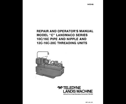 Landis Model C Pipe and Nipple Threader Manual
