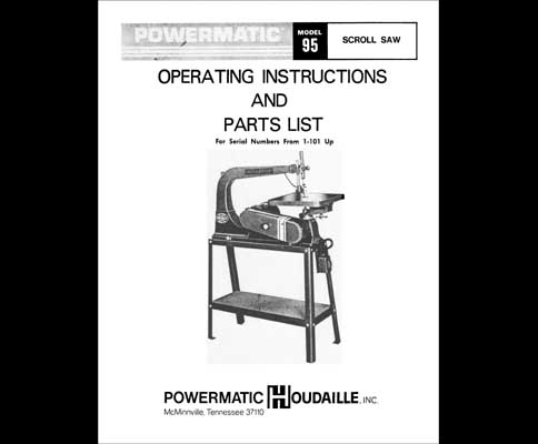 Powermatic Model 95 Scroll Saw Manual