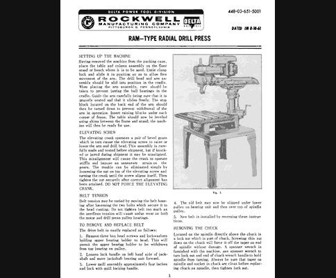 Delta Rockwell Radial Drill Press